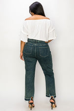 High Rise Stretch Straight Jeans - Plus Size